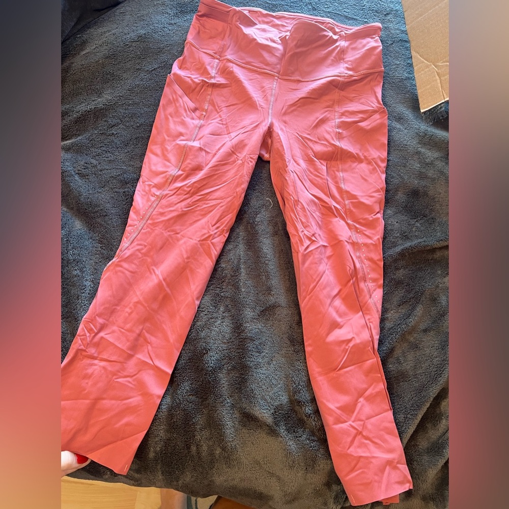 Pink crop leggings